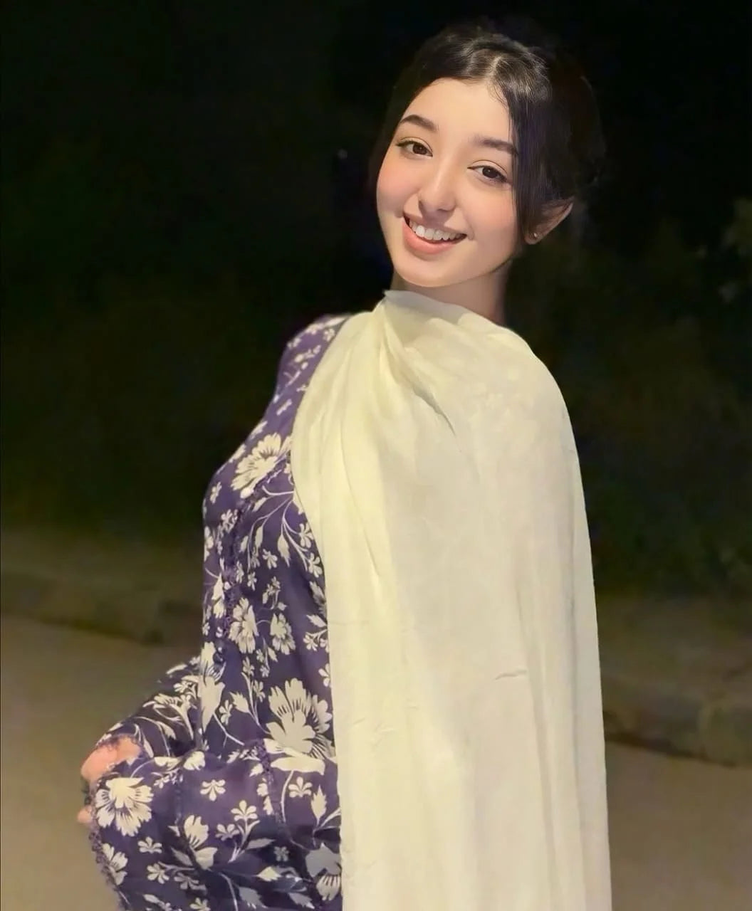Purple Floral Lawn 3 Piece Suit